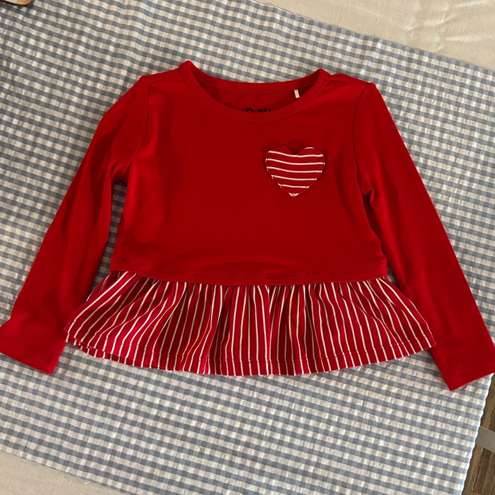 Little sleepies heart peplum top